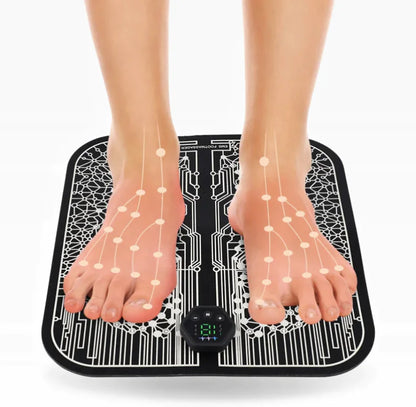 Smart EMS Bio-Electric Foot Massager Mat - Portable Intelligent Muscle Stimulator