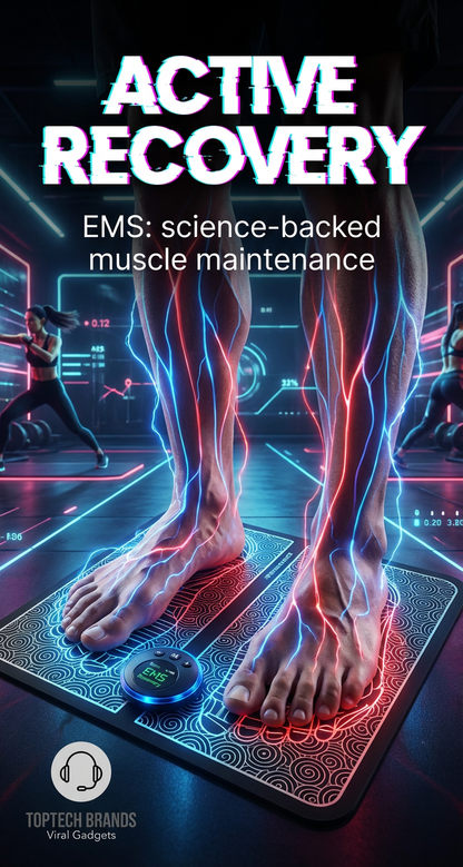 Smart EMS Bio-Electric Foot Massager Mat - Portable Intelligent Muscle Stimulator