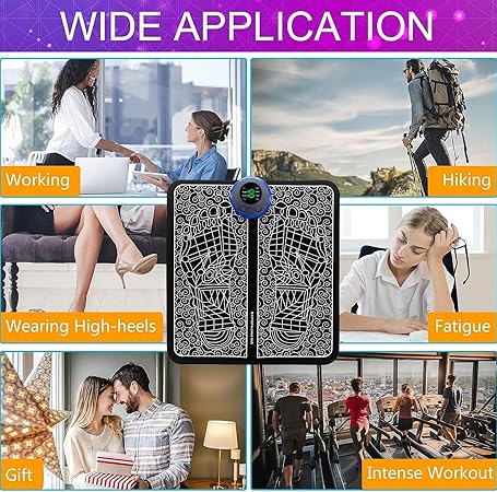 Smart EMS Bio-Electric Foot Massager Mat - Portable Intelligent Muscle Stimulator